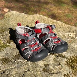 Keds Kids Sandals - Gray and Red